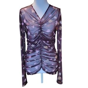 Favorite Daughter Whimsical Monet Mesh Party Top